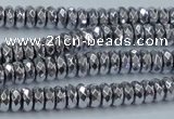 CHE734 15.5 inches 4*8mm faceted rondelle plated hematite beads