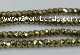 CHE737 15.5 inches 2*4mm faceted rondelle plated hematite beads