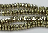 CHE738 15.5 inches 3*6mm faceted rondelle plated hematite beads