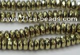 CHE739 15.5 inches 4*8mm faceted rondelle plated hematite beads