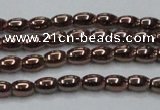 CHE741 15.5 inches 3*5mm rice plated hematite beads wholesale