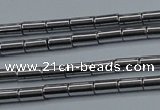 CHE760 15.5 inches 2*4mm tube plated hematite beads wholesale