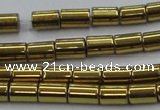 CHE768 15.5 inches 3*5mm tube plated hematite beads wholesale