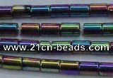 CHE770 15.5 inches 3*5mm tube plated hematite beads wholesale