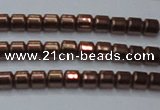 CHE777 15.5 inches 2*2mm drum plated hematite beads wholesale