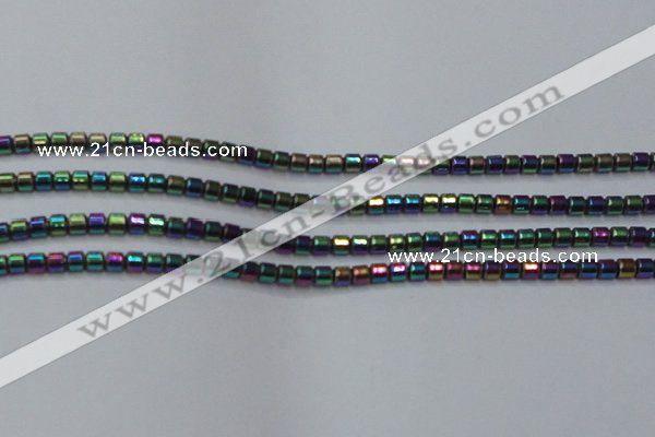 CHE780 15.5 inches 2*2mm drum plated hematite beads wholesale
