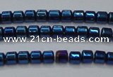 CHE781 15.5 inches 2*2mm drum plated hematite beads wholesale