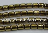 CHE787 15.5 inches 4*4.5mm drum plated hematite beads wholesale