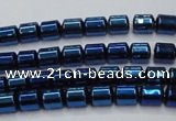 CHE791 15.5 inches 4*4.5mm drum plated hematite beads wholesale