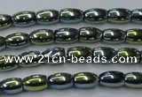 CHE798 15.5 inches 3*5mm rice plated hematite beads wholesale