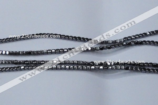 CHE817 15.5 inches 2*2mm dice hematite beads wholesale