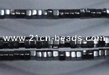 CHE821 15.5 inches 3*3mm hexagon hematite beads wholesale