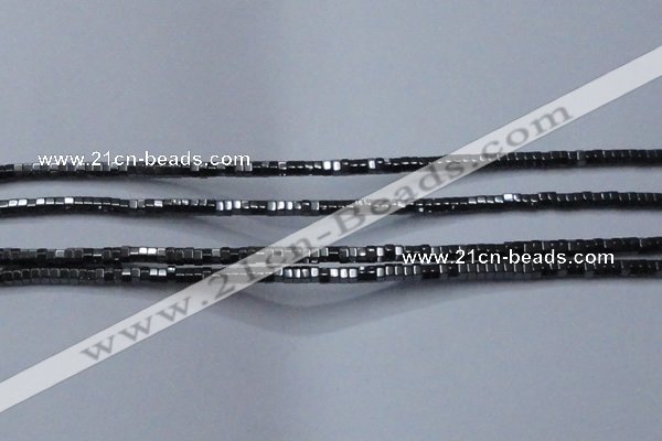 CHE821 15.5 inches 3*3mm hexagon hematite beads wholesale