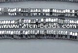 CHE825 15.5 inches 1*2mm hexagon plated hematite beads wholesale