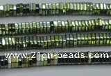 CHE828 15.5 inches 1*2mm hexagon plated hematite beads wholesale