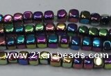 CHE852 15.5 inches 2*2mm dice platedhematite beads wholesale