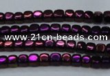 CHE853 15.5 inches 2*2mm dice platedhematite beads wholesale