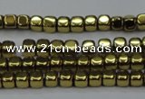 CHE856 15.5 inches 2*2mm dice platedhematite beads wholesale