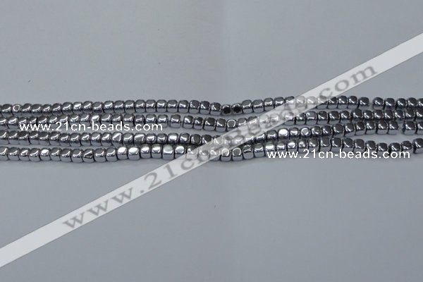 CHE858 15.5 inches 3*3mm dice platedhematite beads wholesale