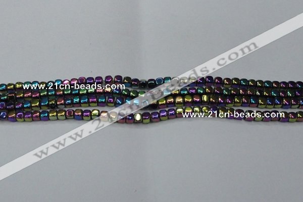 CHE860 15.5 inches 3*3mm dice platedhematite beads wholesale