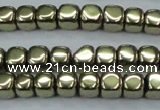 CHE875 15.5 inches 2*2mm dice plated hematite beads wholesale