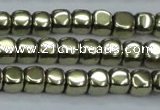 CHE876 15.5 inches 3*3mm dice plated hematite beads wholesale