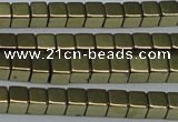 CHE879 15.5 inches 2*2mm cube plated hematite beads wholesale