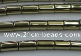 CHE883 15.5 inches 3*5mm tube plated hematite beads wholesale