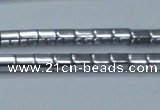 CHE886 15.5 inches 2*2mm faceted tube plated hematite beads wholesale