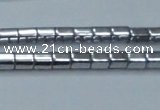 CHE896 15.5 inches 3*3mm faceted tube plated hematite beads wholesale