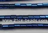 CHE902 15.5 inches 3*3mm faceted tube plated hematite beads wholesale