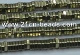 CHE914 15.5 inches 1*3mm hexagon plated hematite beads wholesale