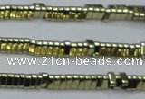 CHE920 15.5 inches 1*3mm triangle plated hematite beads wholesale