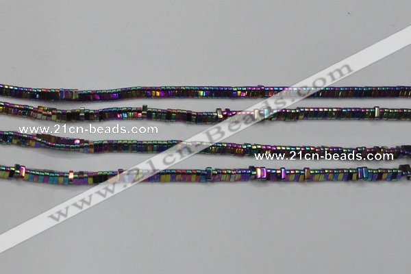 CHE922 15.5 inches 1*3mm triangle plated hematite beads wholesale