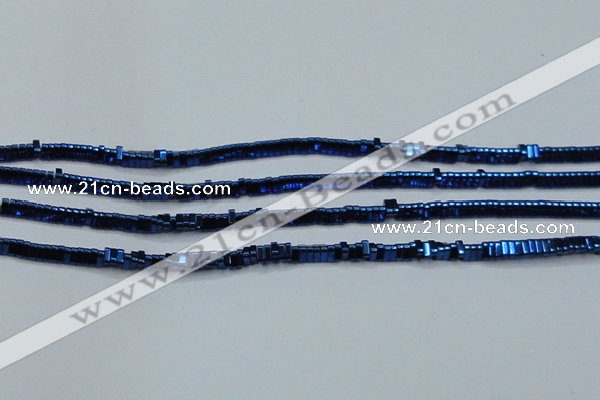 CHE924 15.5 inches 1*3mm triangle plated hematite beads wholesale