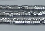 CHE928 15.5 inches 1*2*3mm oval plated hematite beads wholesale