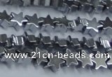 CHE936 15.5 inches 4mm star plated hematite beads wholesale