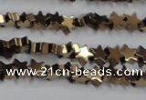 CHE948 15.5 inches 6mm star plated hematite beads wholesale