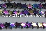 CHE949 15.5 inches 6mm star plated hematite beads wholesale