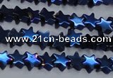 CHE951 15.5 inches 6mm star plated hematite beads wholesale