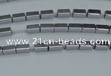 CHE954 15.5 inches 2*4mm cuboid plated hematite beads wholesale