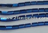 CHE959 15.5 inches 2*4mm cuboid plated hematite beads wholesale