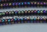 CHE963 15.5 inches 1.5*3mm rondelle plated hematite beads wholesale