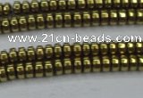 CHE964 15.5 inches 1.5*3mm rondelle plated hematite beads wholesale