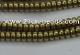 CHE968 15.5 inches 2*4mm rondelle plated hematite beads wholesale