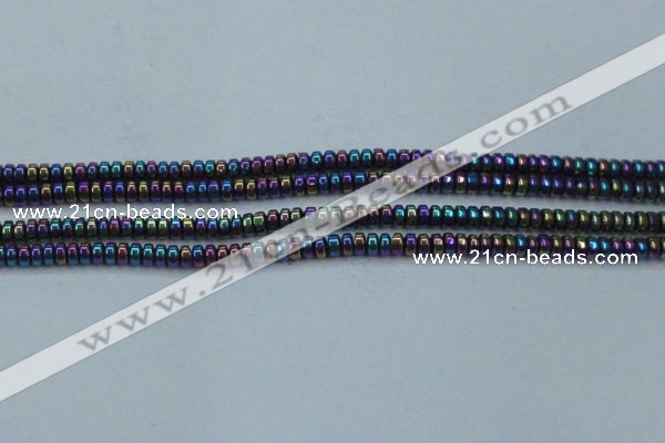 CHE969 15.5 inches 2*4mm rondelle plated hematite beads wholesale