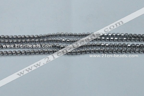 CHE972 15.5 inches 4*4mm plated hematite beads wholesale