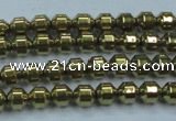 CHE973 15.5 inches 4*4mm plated hematite beads wholesale