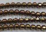 CHE975 15.5 inches 4*4mm plated hematite beads wholesale