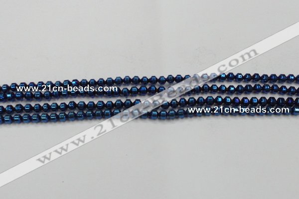 CHE977 15.5 inches 4*4mm plated hematite beads wholesale